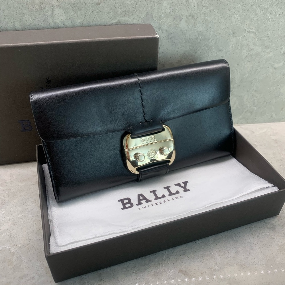 Brand New Bally Black Leather Wallet